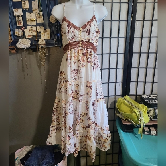 PAPILLON spaghetti strap summer dress M - Picture 1 of 7